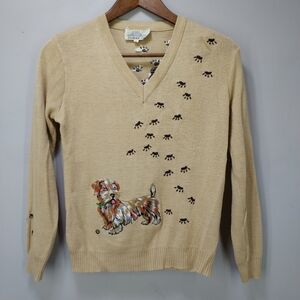 70's Vintage Cyn-Les by Shirlee Designs Embroidered Sweater